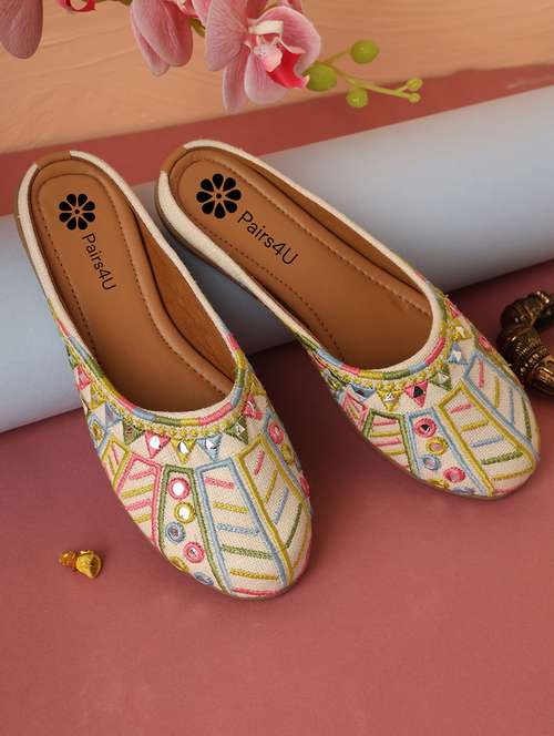 women embroidered slip on mules - 21662950 - Very Small Image - 1