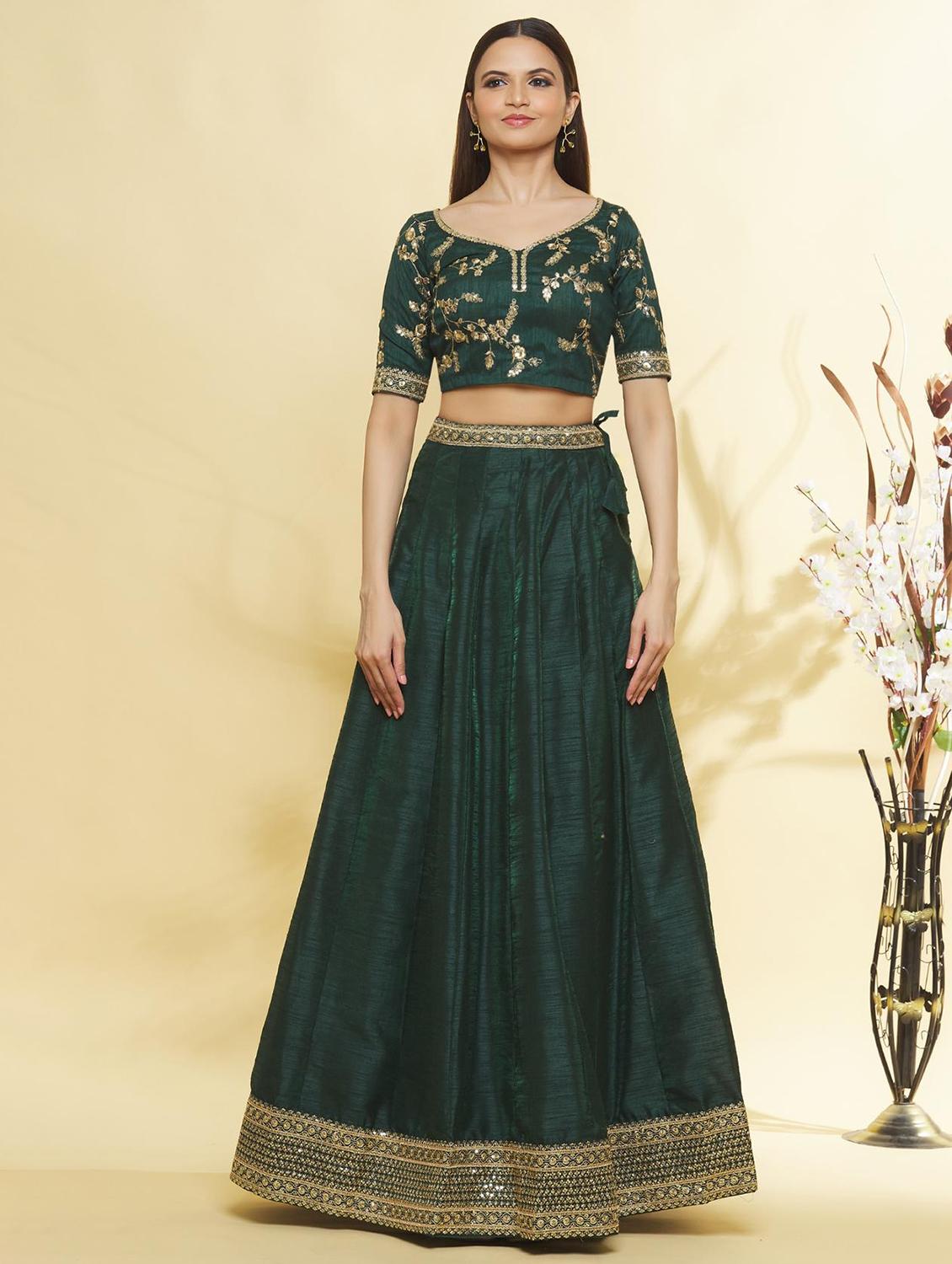 women embroidered lehenga choli set with dupatta - 21663533 - Standard Image - 2