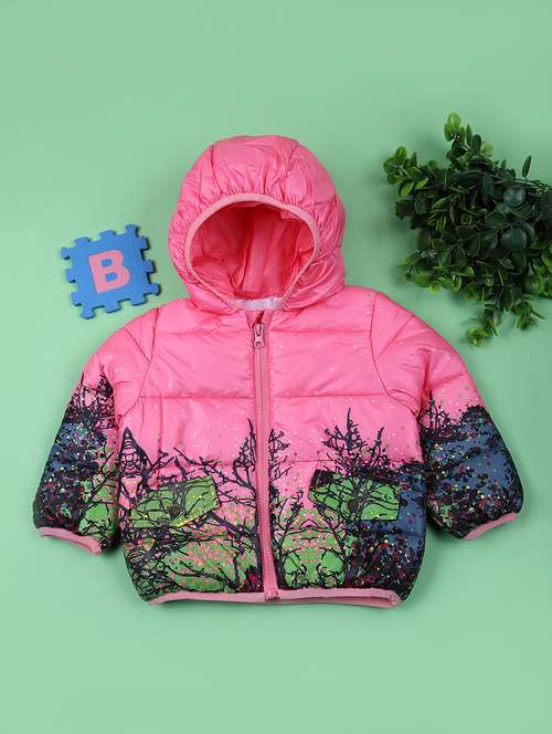 boys printed long sleeve hooded jacket - 21665178 - Very Small Image - 1