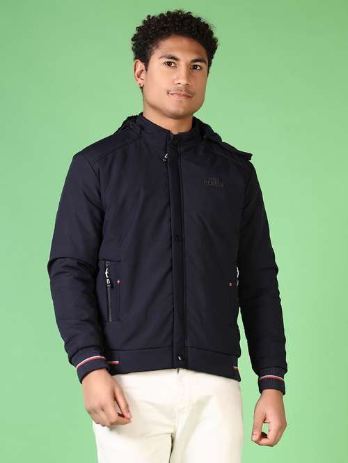 men solid long sleeve bomber jacket - 21668448 - Very Small Image - 1