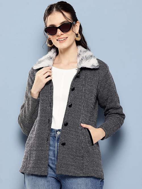 women self designed long sleeves cardigan - 21673173 - Very Small Image - 1