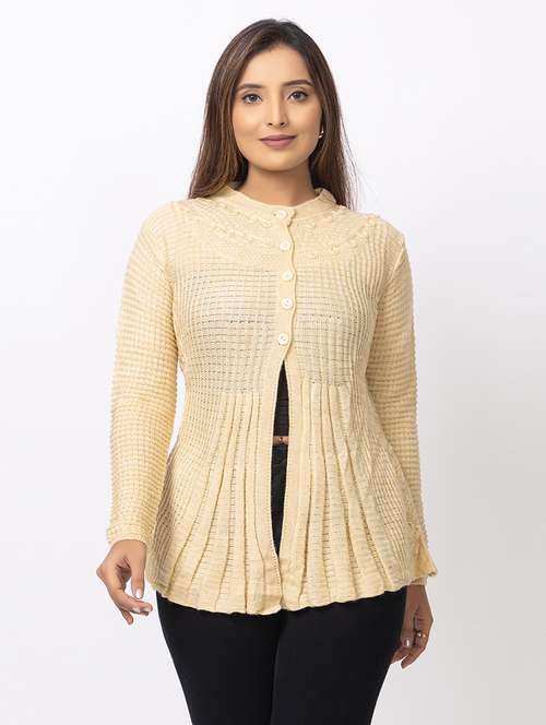 women self designed long sleeves cardigan - 21673400 - Very Small Image - 1