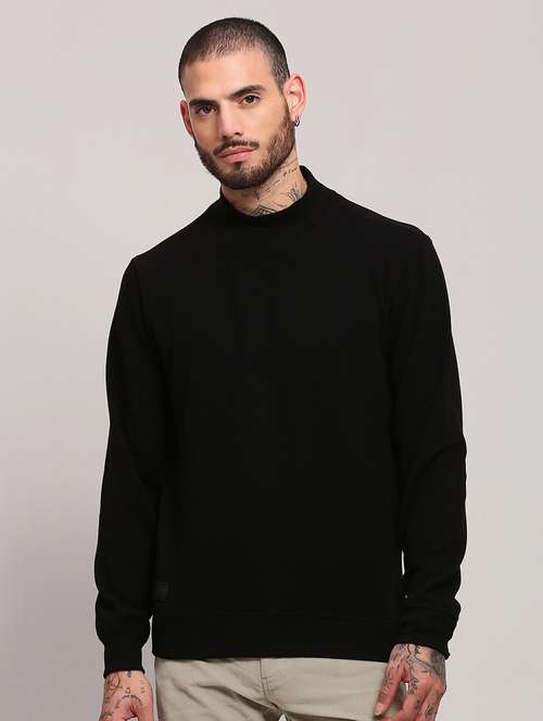 men long sleeves plain pullover - 21682424 - Very Small Image - 1