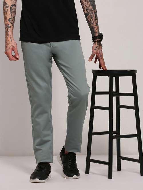 men low rise solid chinos - 21682456 - Very Small Image - 1