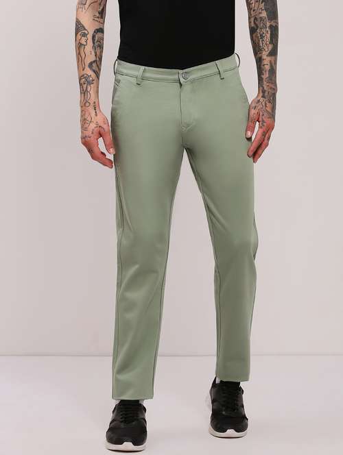 men low rise solid chinos - 21682464 - Very Small Image - 1