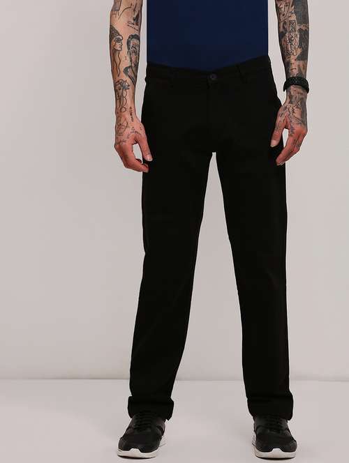 men low rise solid chinos - 21682467 - Very Small Image - 1