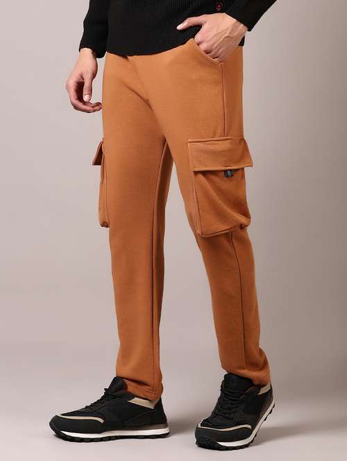 men solid mid rise regular fit cargo - 21684052 - Very Small Image - 1