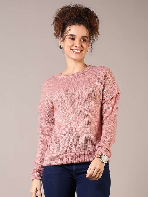 women solid long sleeve pullover - 21685174 - Very Small Image - 1