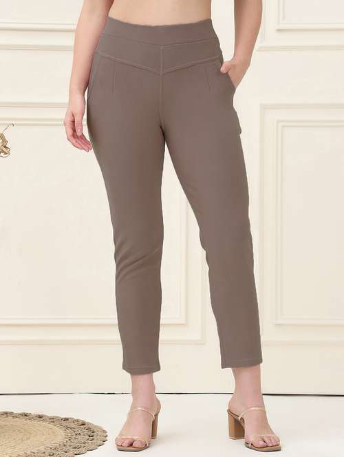 women solid high rise jegging - 21690674 - Very Small Image - 1