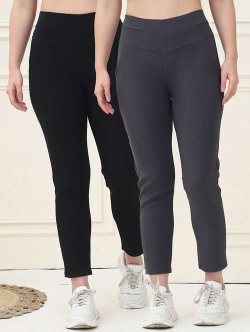 women pack of 2 solid jegging - 21690678 - Very Small Image - 1