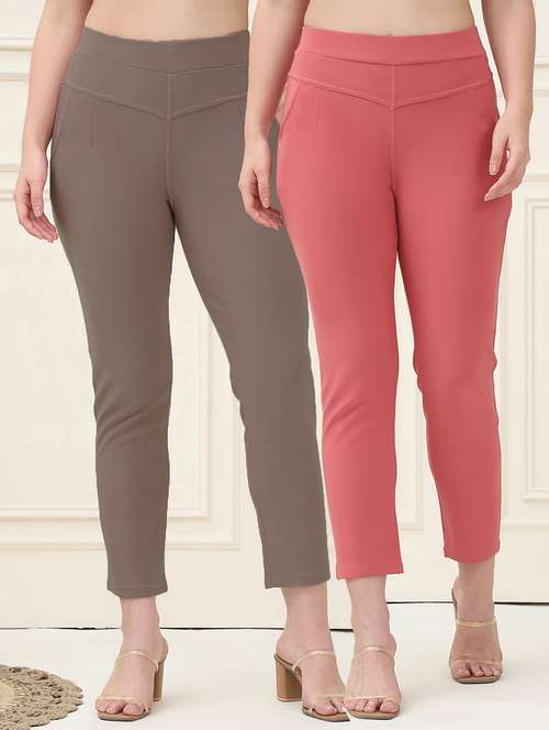 women pack of 2 solid jegging - 21690709 - Very Small Image - 1