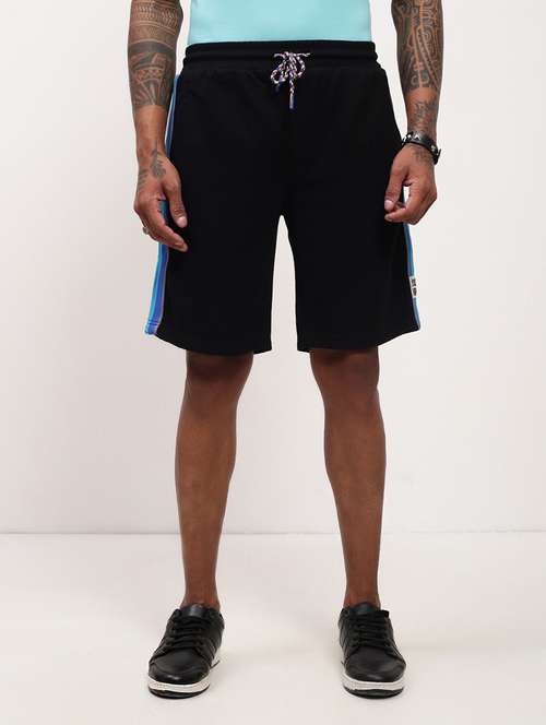 men side taped mid rise regular fit shorts - 21696089 - Very Small Image - 1
