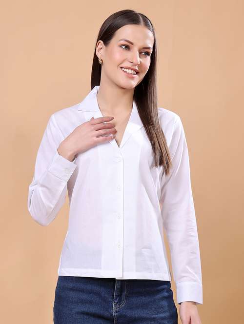 women solid long sleeve shirt - 21712513 - Very Small Image - 1