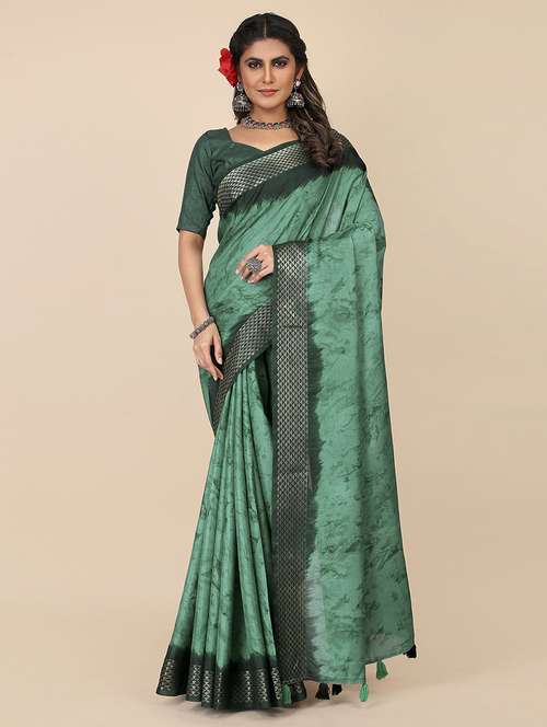 women printed casual wear saree with blouse - 21723142 - Very Small Image - 1