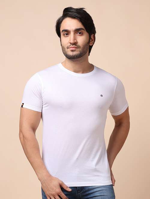 Men Short Sleeves Plain T-shirt - 21724762 - Very Small Image - 1