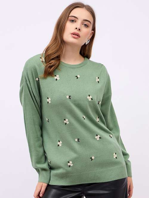 women embroidered long sleeve pullover - 21725336 - Very Small Image - 1