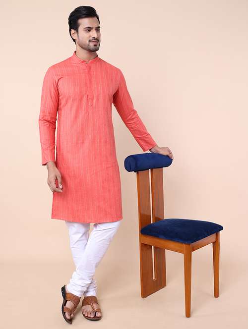 men self design kurta churidar set - 21728486 - Very Small Image - 1
