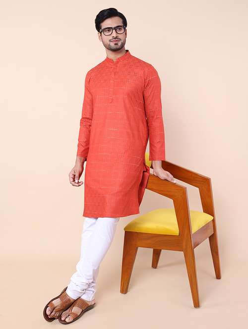 men self design kurta churidar set - 21728487 - Very Small Image - 1