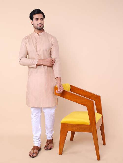 men striped kurta churidar set - 21728490 - Very Small Image - 1