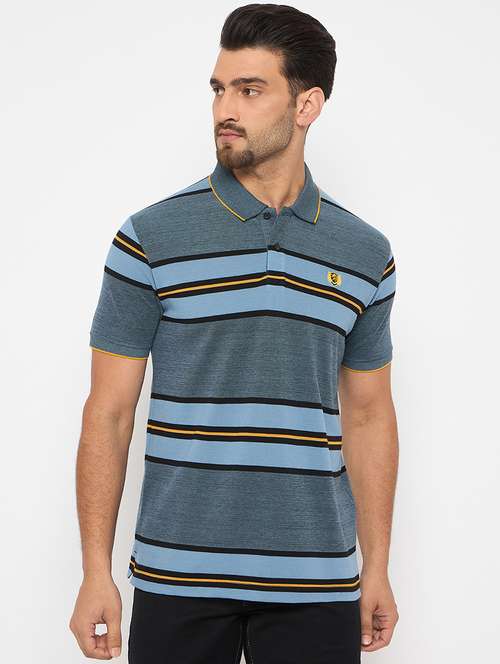 men short sleeves striped polo t-shirt - 21743248 - Very Small Image - 1