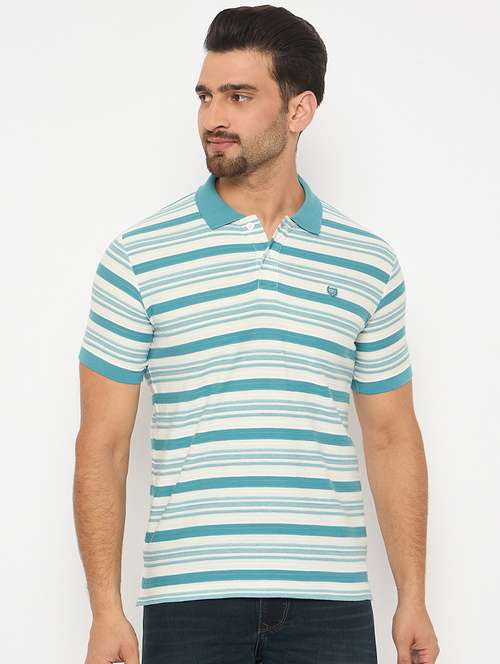 men short sleeves striped polo t-shirt - 21743258 - Very Small Image - 1