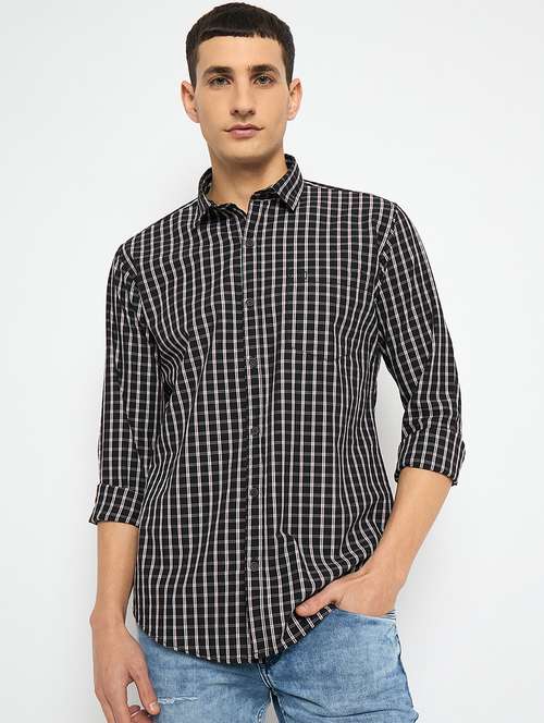 men long sleeves checkered casual shirt - 21743340 - Very Small Image - 1