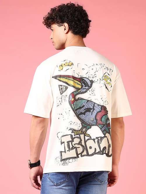 men front & back print short sleeves t-shirt - 21749845 - Very Small Image - 1