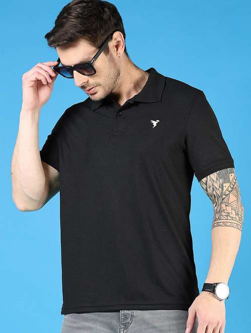 men solid short sleeve regular fit polo t-shirt - 21765616 - Very Small Image - 1