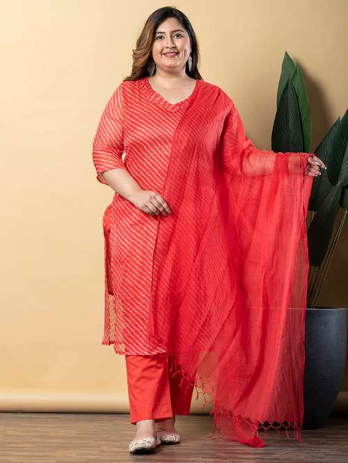 women three quarter sleeve kurta pant with dupatta set - 21766875 - Very Small Image - 1