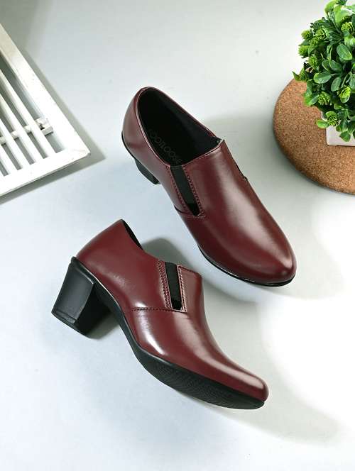 women maroon slip on formal shoe - 21767949 - Very Small Image - 1