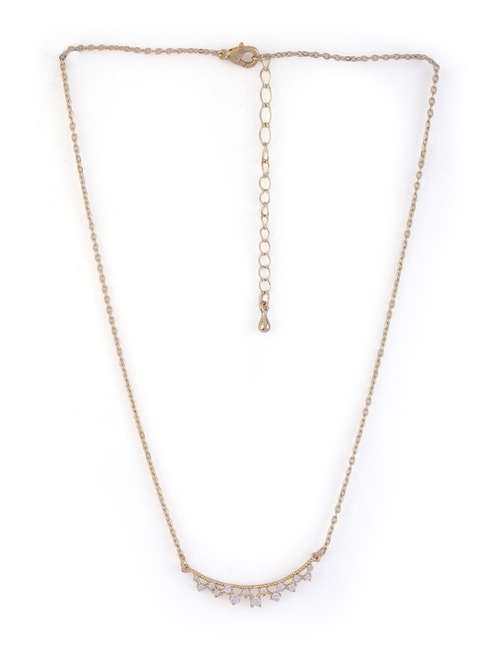 alloy gold necklace earring jewellery set - 21775560 - Very Small Image - 1