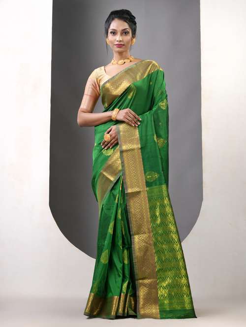 women self design bordered saree with blouse - 21839617 - Very Small Image - 1
