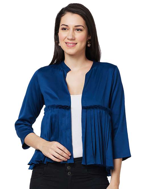 women mandarin neck regular shrug - 21840484 - Very Small Image - 1