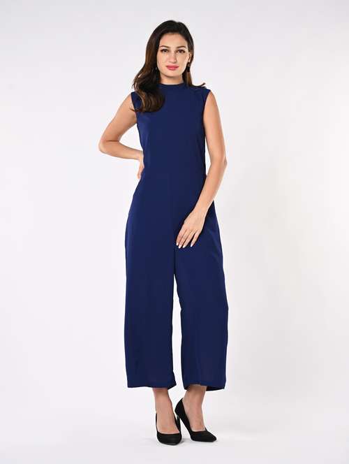 women solid sleeveless full length jumpsuit - 21840489 - Very Small Image - 1