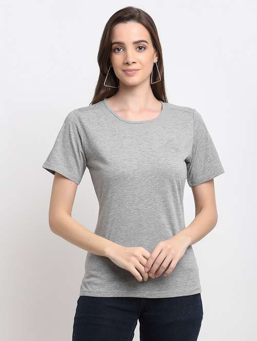 women solid short sleeves regular fit t-shirt - 21844900 - Very Small Image - 1