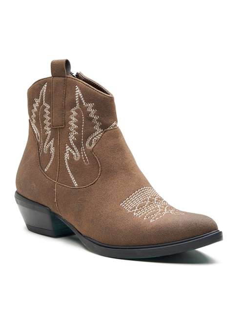 women brown ankle length boot - 21854960 - Very Small Image - 1
