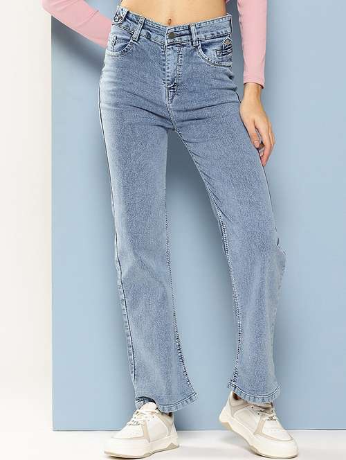 women solid mid rise bootcut jean - 21880988 - Very Small Image - 1
