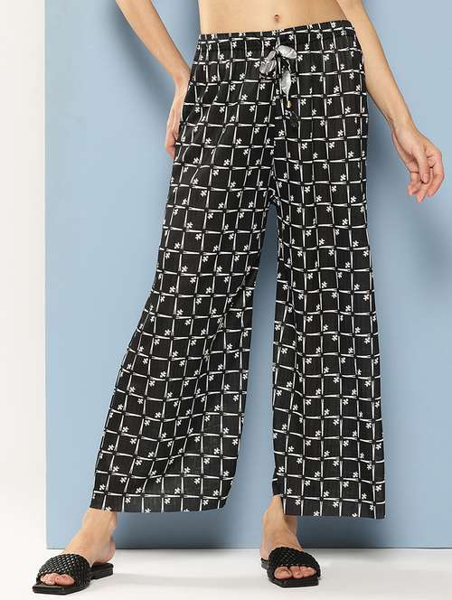 women printed mid rise ankle length straight palazzo - 21901203 - Very Small Image - 1