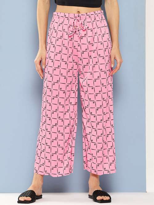 women printed mid rise ankle length straight palazzo - 21901206 - Very Small Image - 1