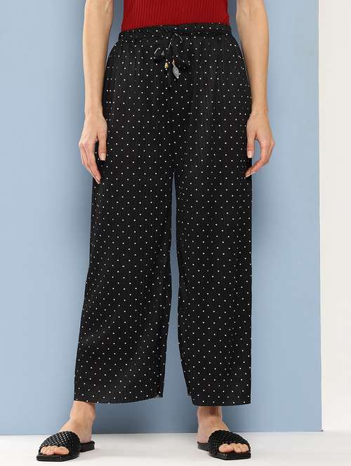 women printed mid rise ankle length straight palazzo - 21901221 - Very Small Image - 1