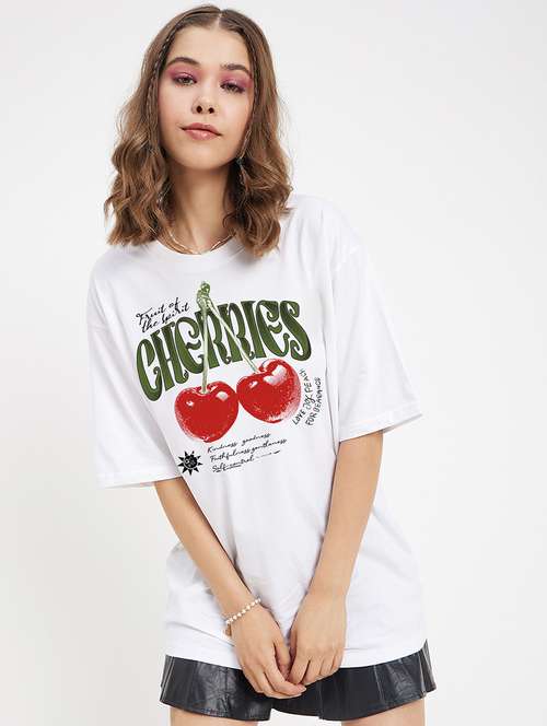 women printed short sleeves oversized t-shirt - 21902870 - Very Small Image - 1