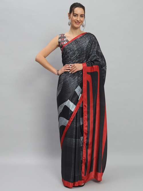 women printed casual wear saree with blouse - 21911863 - Very Small Image - 1