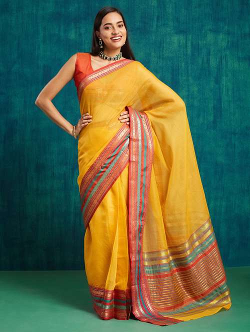 women self design ready to wear saree with blouse - 21911918 - Very Small Image - 1