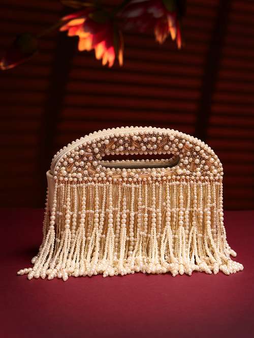 cream velvet regular clutch - 21918651 - Very Small Image - 1
