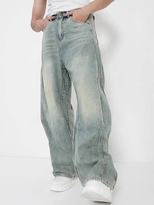 men solid mid rise baggy jean - 21923950 - Very Small Image - 1