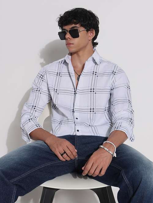 men checkered long sleeve regular fit casual shirt - 21923967 - Very Small Image - 1