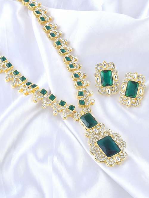 brass gold mrs ambani replica necklace set - 21924049 - Very Small Image - 1