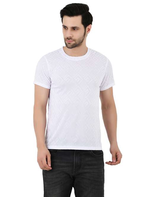 men self designed short sleeves regular fit t-shirt - 21927996 - Very Small Image - 1
