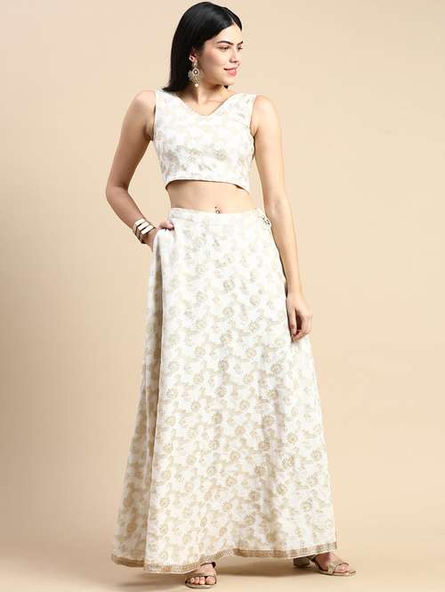 women foil printed mid rise flared skirt - 21930428 - Very Small Image - 1