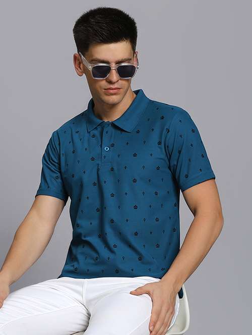 men printed short sleeve regular fit polo t-shirt - 21931034 - Very Small Image - 1